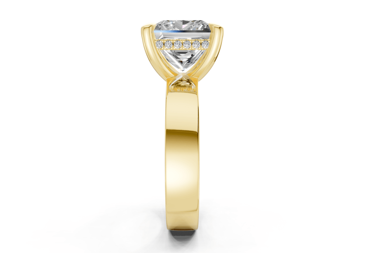 Echo Diamond Solitaire Princess Cut 4mm Engagement Ring
