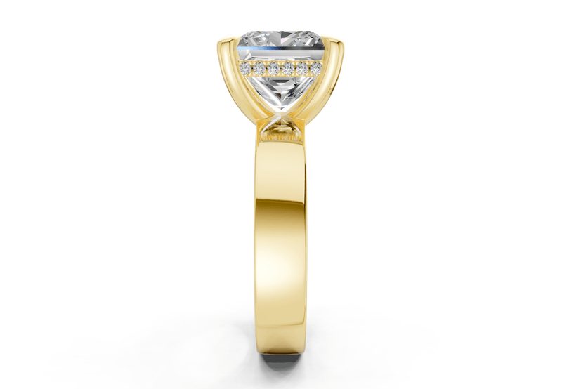 Echo Diamond Solitaire Princess Cut 4mm Engagement Ring - Ring Premier