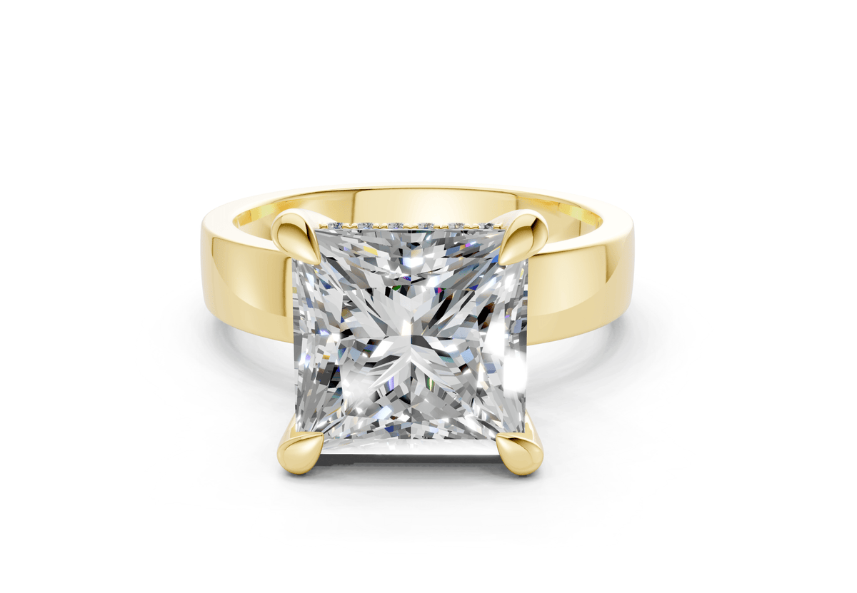 Echo Diamond Solitaire Princess Cut 4mm Engagement Ring