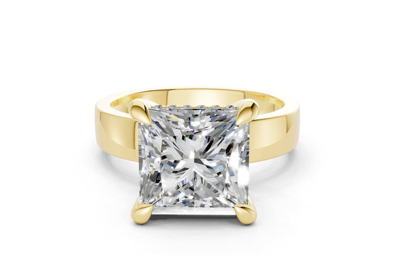 Echo Diamond Solitaire Princess Cut 4mm Engagement Ring