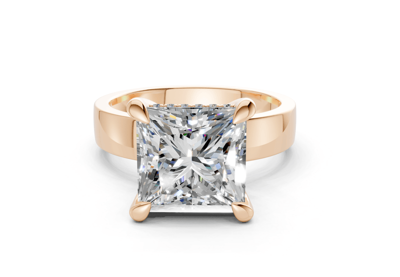 Echo Diamond Solitaire Princess Cut 4mm Engagement Ring - Ring Premier