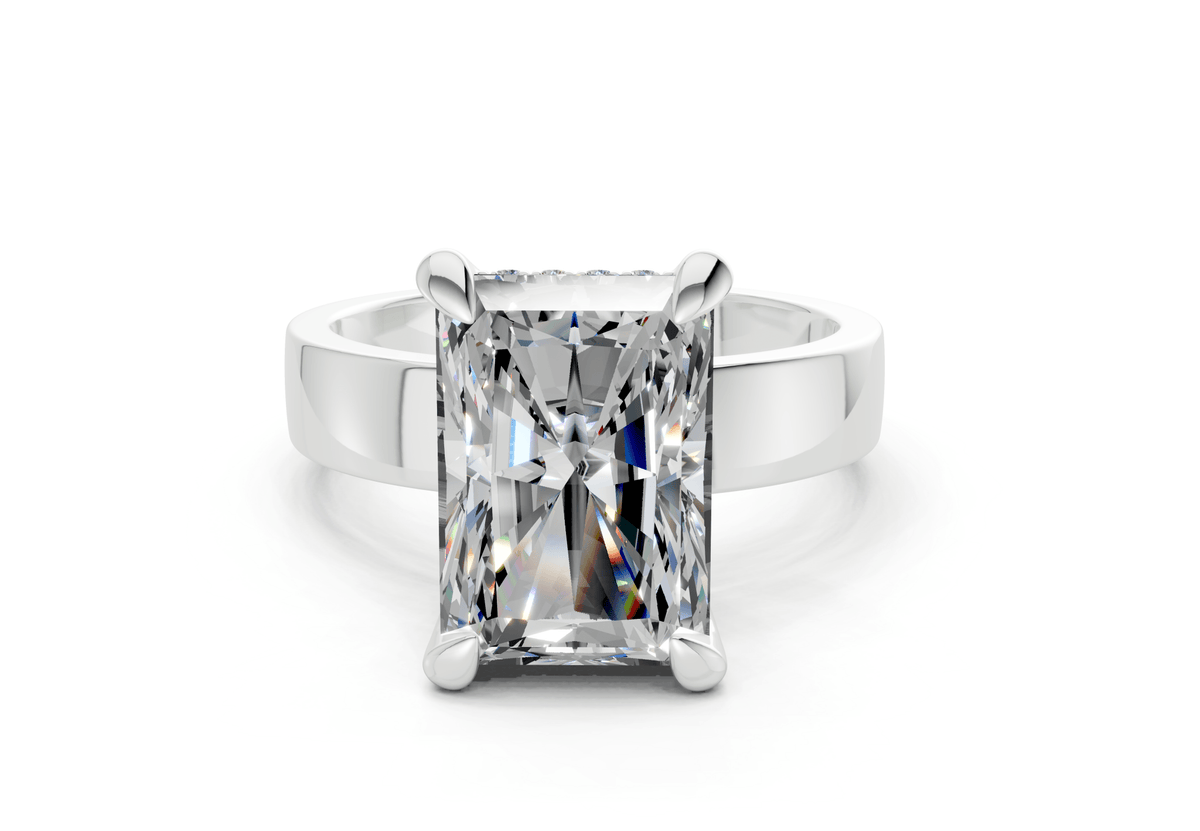 Echo Diamond Solitaire Radiant Cut 4mm Engagement Ring