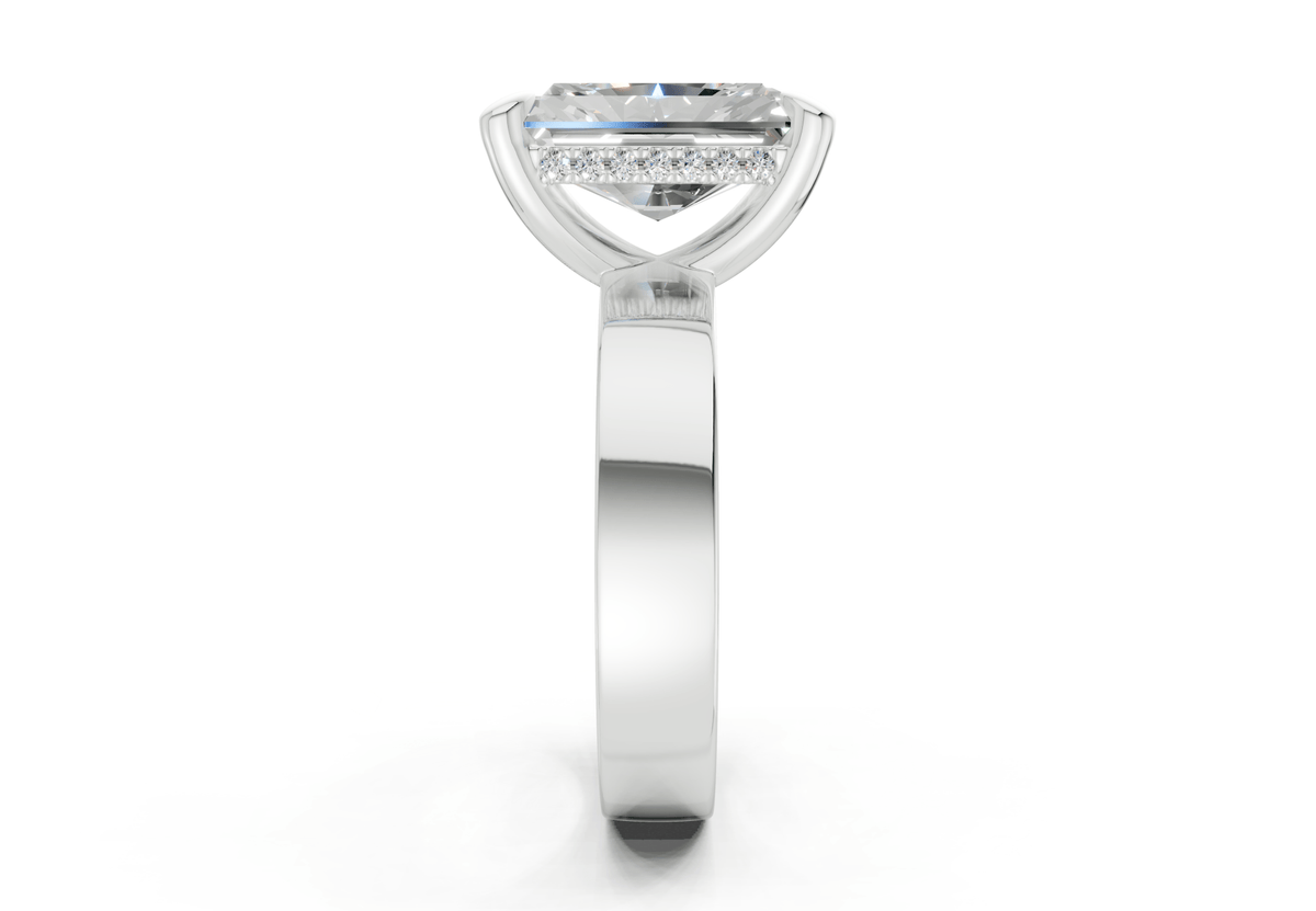 Echo Diamond Solitaire Radiant Cut 4mm Engagement Ring