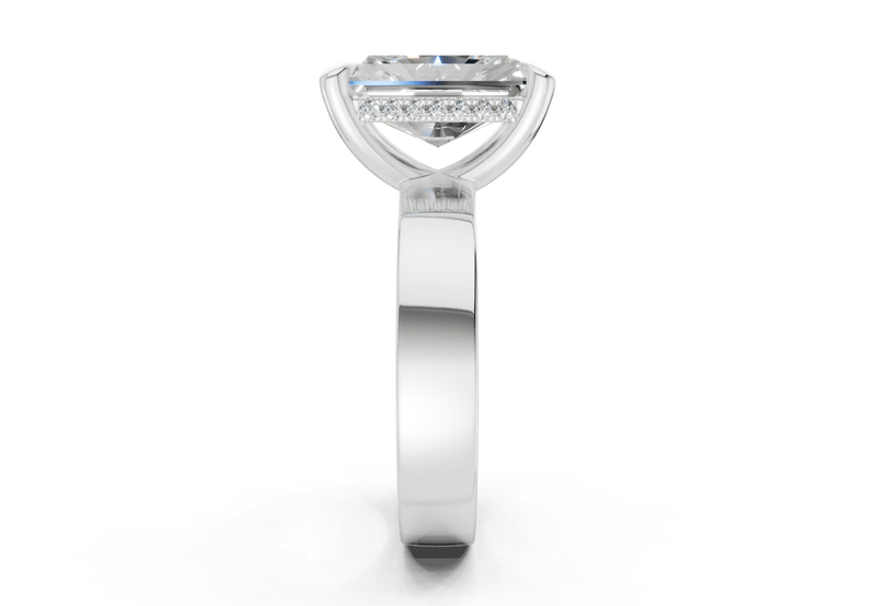 Echo Diamond Solitaire Radiant Cut 4mm Engagement Ring - Ring Premier