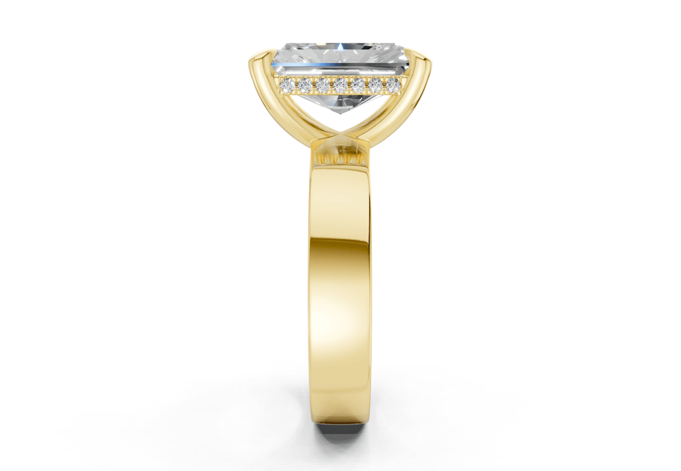 Echo Diamond Solitaire Radiant Cut 4mm Engagement Ring