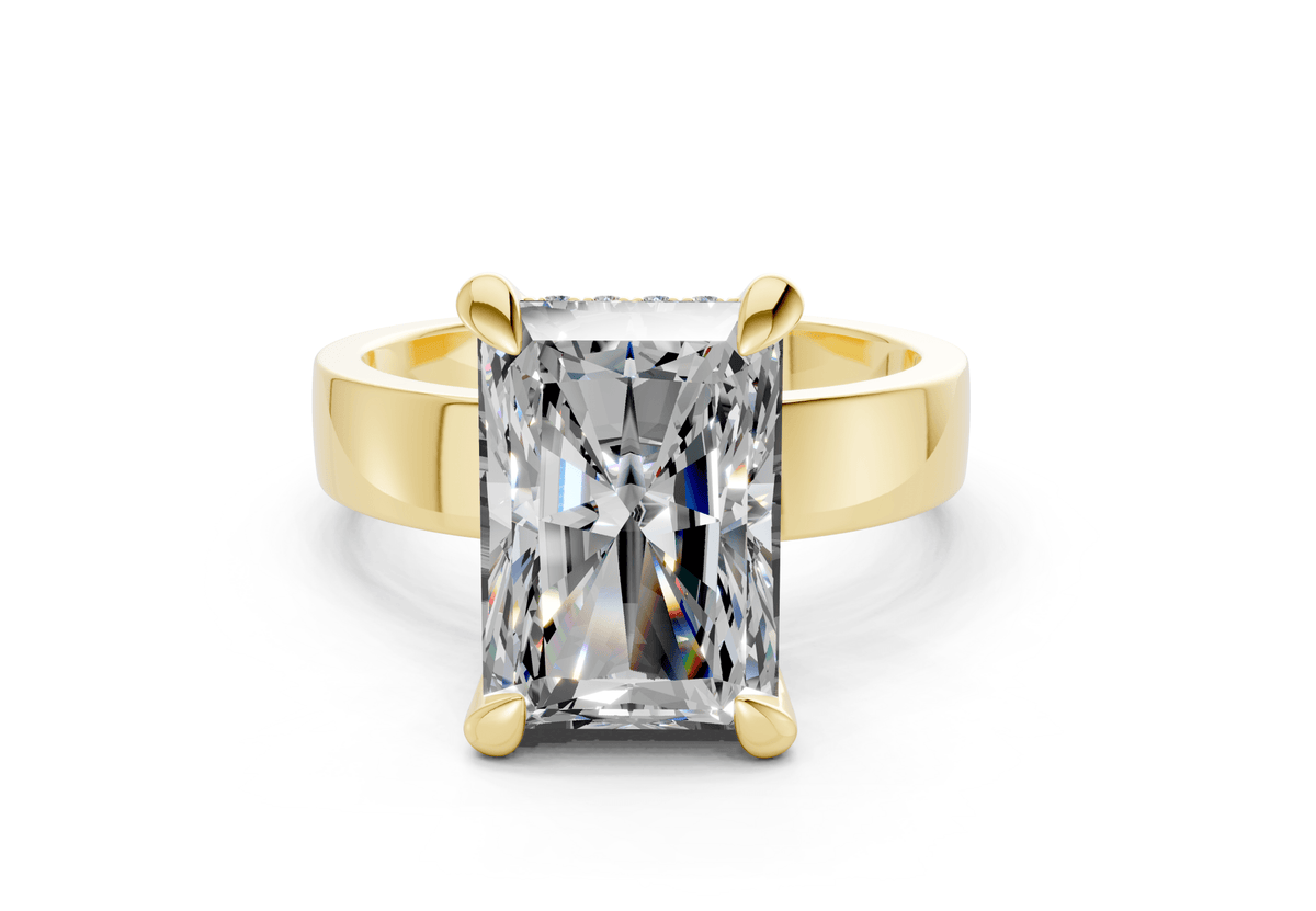 Echo Diamond Solitaire Radiant Cut 4mm Engagement Ring