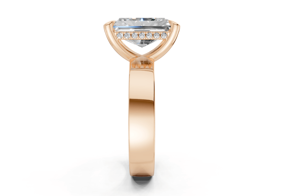 Echo Diamond Solitaire Radiant Cut 4mm Engagement Ring