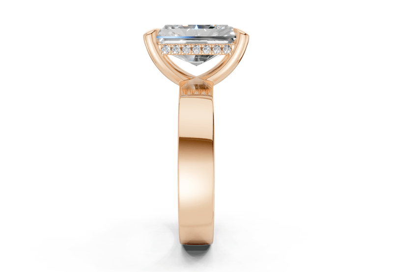 Echo Diamond Solitaire Radiant Cut 4mm Engagement Ring - Ring Premier