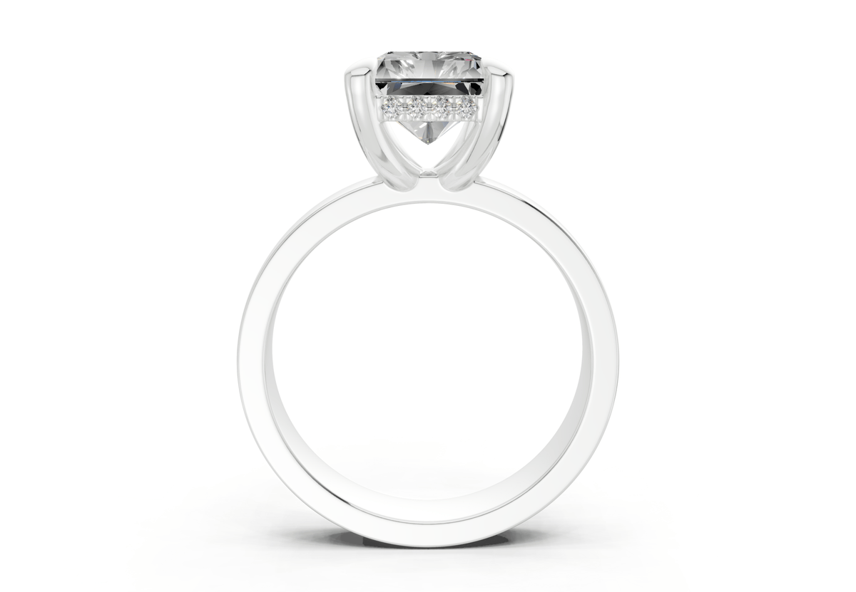Echo Diamond Solitaire Radiant Cut 4mm Engagement Ring