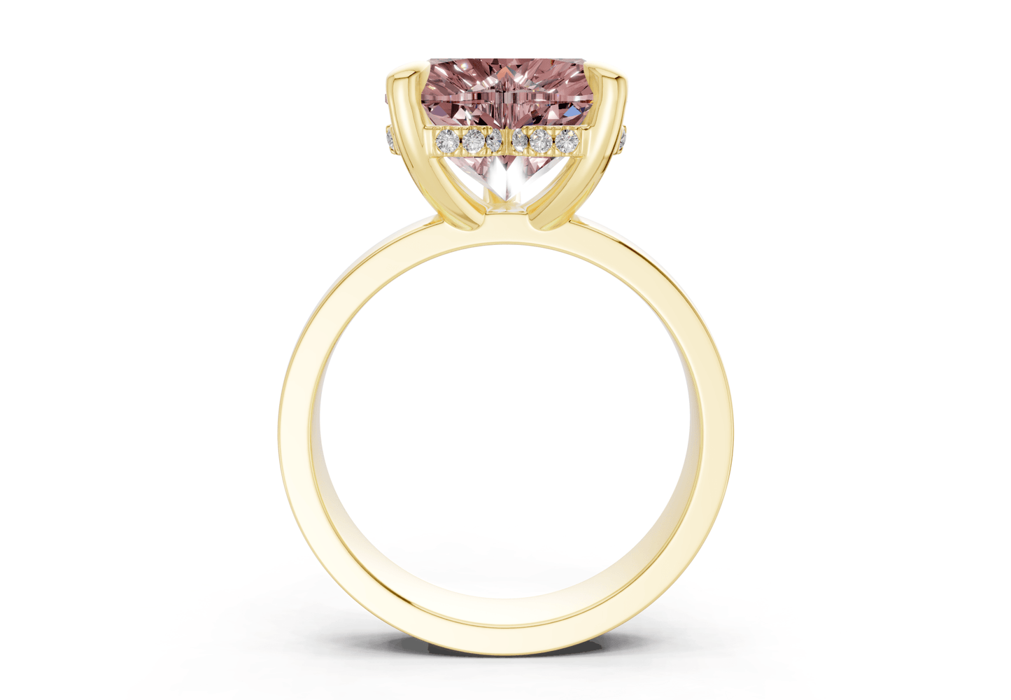 Echo Pink Diamond Solitaire Heart Cut 4mm Engagement Ring - Ring Premier