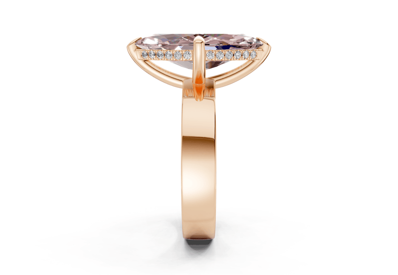 Echo Pink Diamond Solitaire Marquise Cut 4mm Engagement Ring - Ring Premier