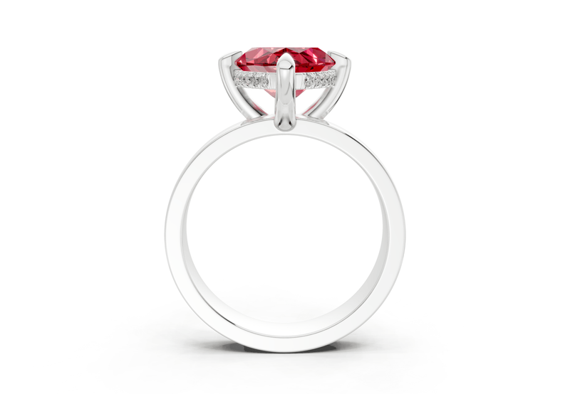 Echo Ruby Gemstone Solitaire Marquise Cut 4mm Engagement Ring - Ring Premier