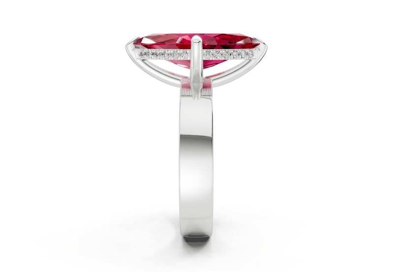 Echo Ruby Gemstone Solitaire Marquise Cut 4mm Engagement Ring - Ring Premier