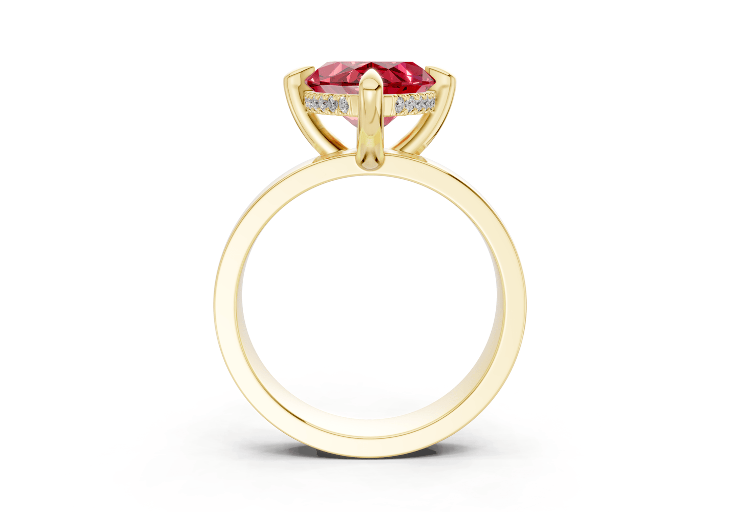 Echo Ruby Gemstone Solitaire Marquise Cut 4mm Engagement Ring - Ring Premier