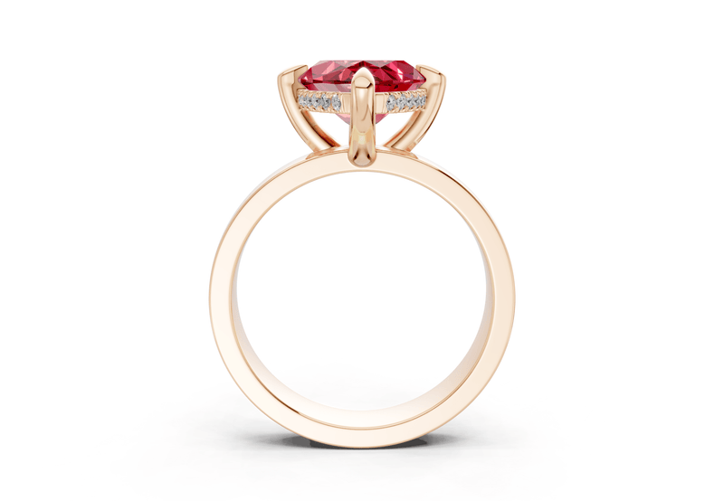Echo Ruby Gemstone Solitaire Marquise Cut 4mm Engagement Ring - Ring Premier