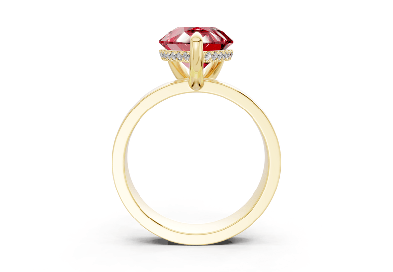 Echo Ruby Gemstone Solitaire Pear Cut 4mm Engagement Ring