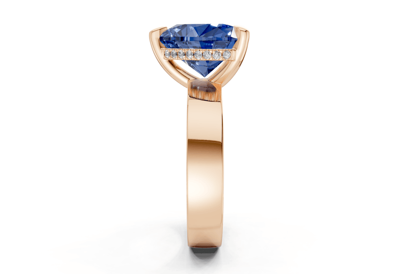 Echo Sapphire Gemstone Solitaire Heart Cut 4mm Engagement Ring - Ring Premier