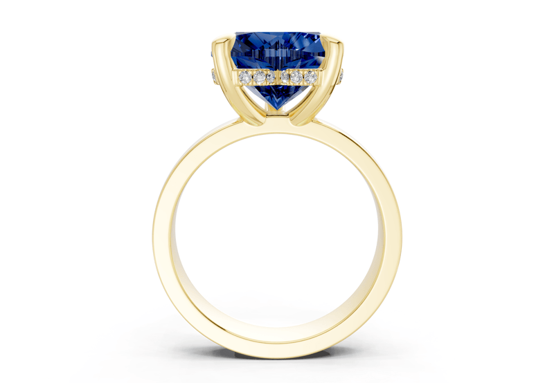 Echo Sapphire Gemstone Solitaire Heart Cut 4mm Engagement Ring