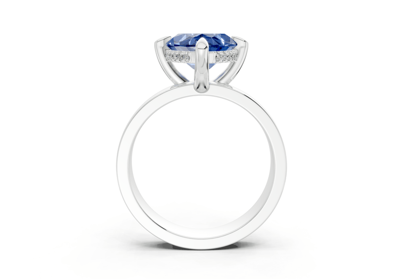 Echo Sapphire Gemstone Solitaire Marquise Cut 4mm Engagement Ring - Ring Premier