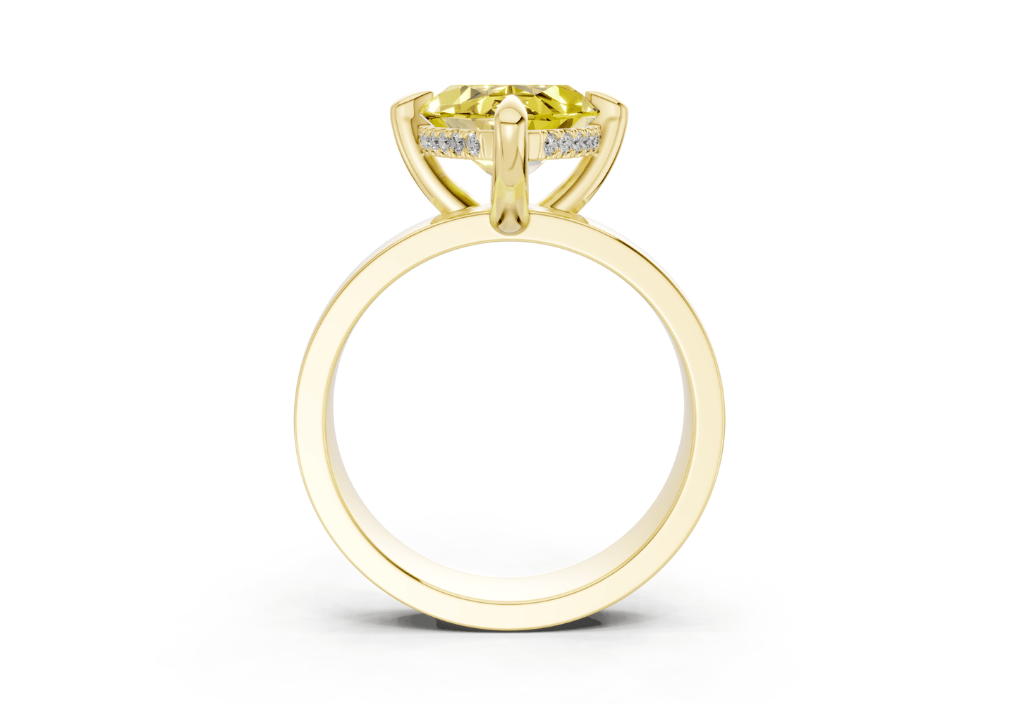 Echo Yellow Diamond Solitaire Marquise Cut 4mm Engagement Ring - Ring Premier