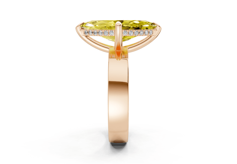Echo Yellow Diamond Solitaire Marquise Cut 4mm Engagement Ring - Ring Premier