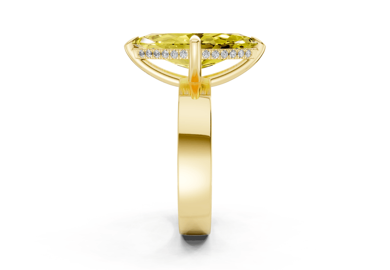 Echo Yellow Diamond Solitaire Marquise Cut 4mm Engagement Ring - Ring Premier