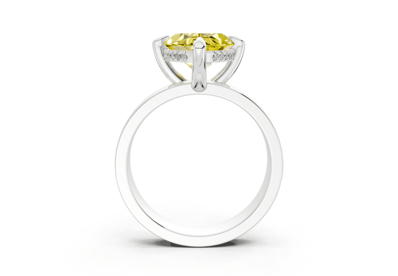 Echo Yellow Diamond Solitaire Marquise Cut 4mm Engagement Ring - Ring Premier