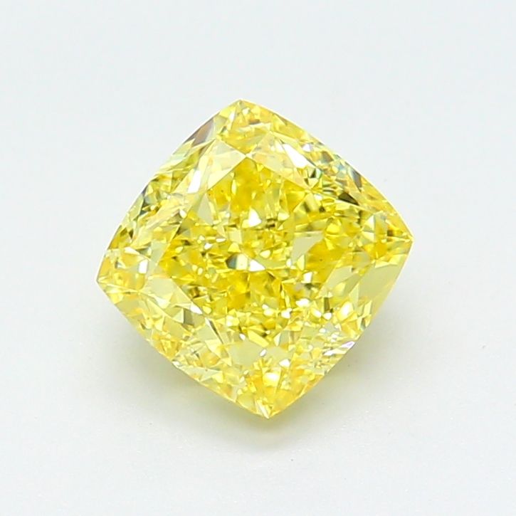 2.07 Carat Cushion Cut Fancy Yellow