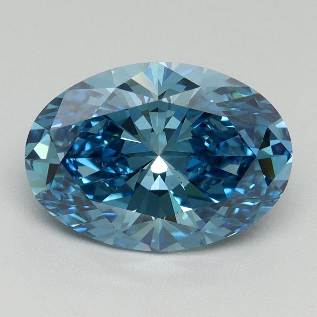 3.17 Carat Oval Cut Fancy Blue