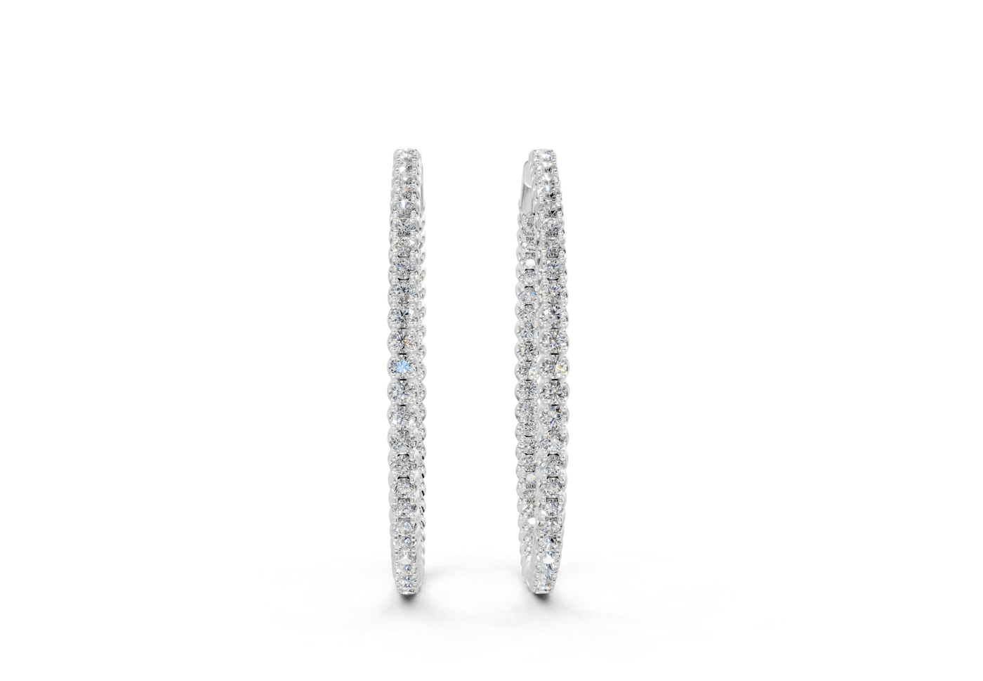Elegant Inside-Out Diamond Hoop