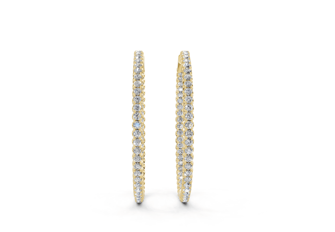 Elegant Inside-Out Diamond Hoop