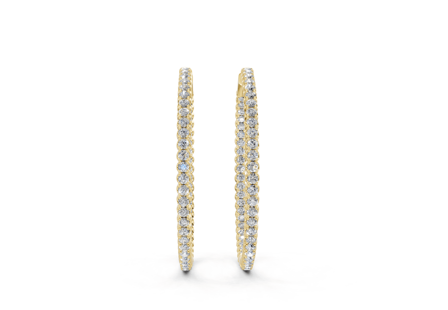 Elegant Inside - Out Diamond Hoop - Ring Premier