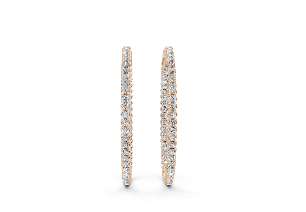 Elegant Inside-Out Diamond Hoop