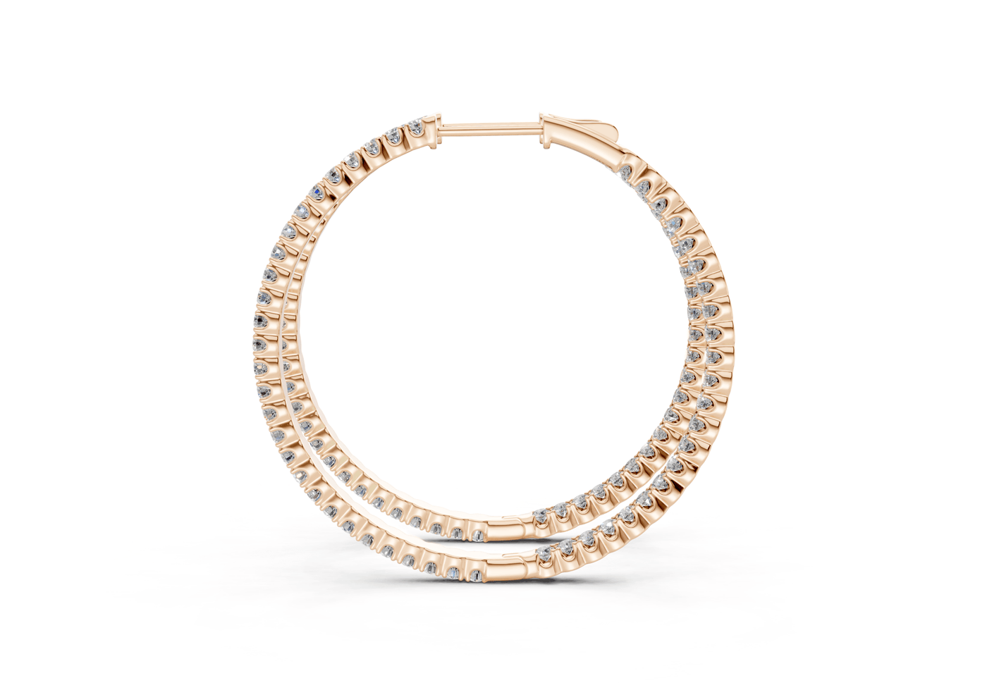 Elegant Inside-Out Diamond Hoop
