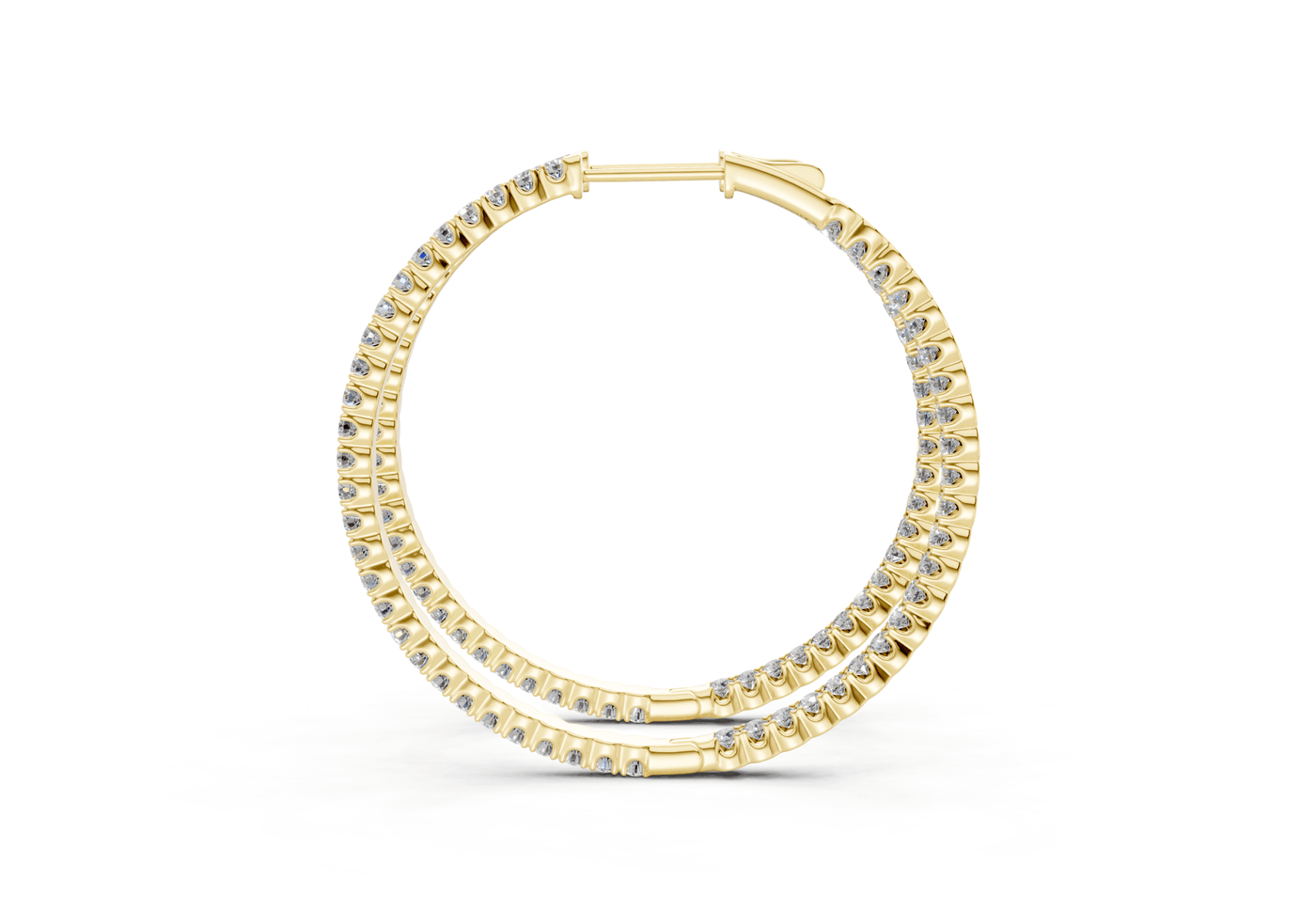 Elegant Inside-Out Diamond Hoop