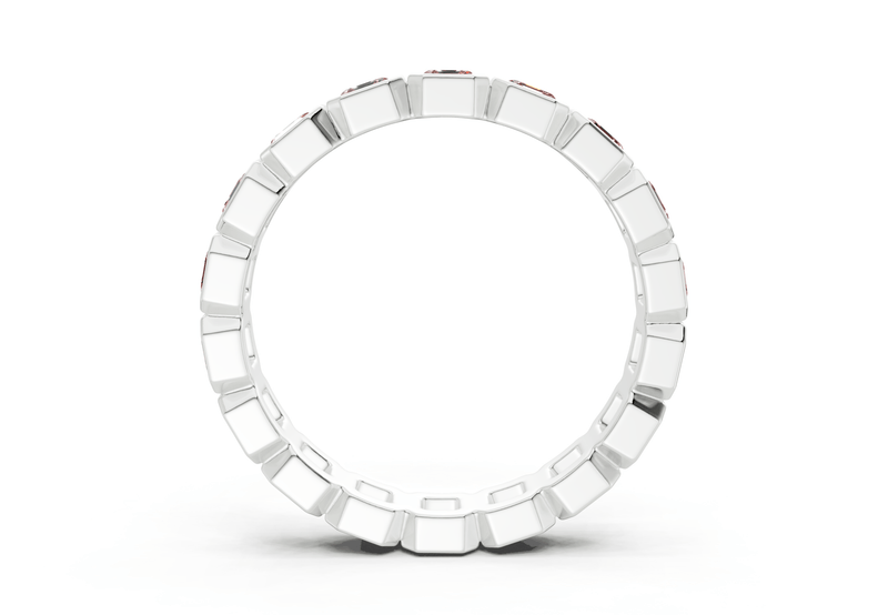 Elysees Asscher Cut Pink Diamond Eternity Band 4 Carat Total Wt. - Ring Premier