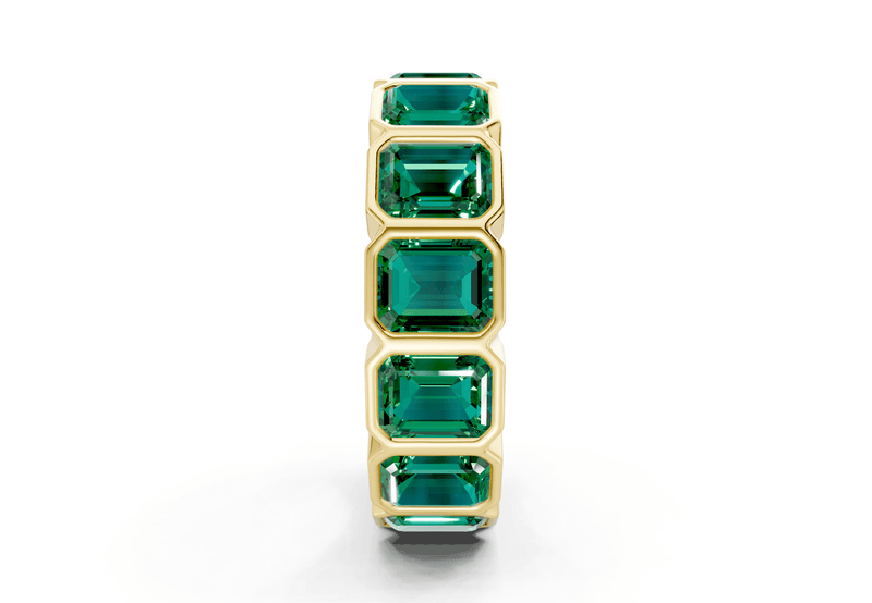 Elysees Emerald Cut Emerald Gemstone Eternity Band 4½ Carat Total Wt. - Ring Premier