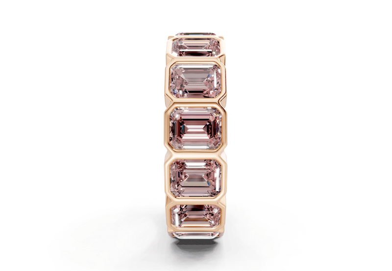 Elysees Emerald Cut Pink Diamond Eternity Band 4½ Carat Total Wt. - Ring Premier