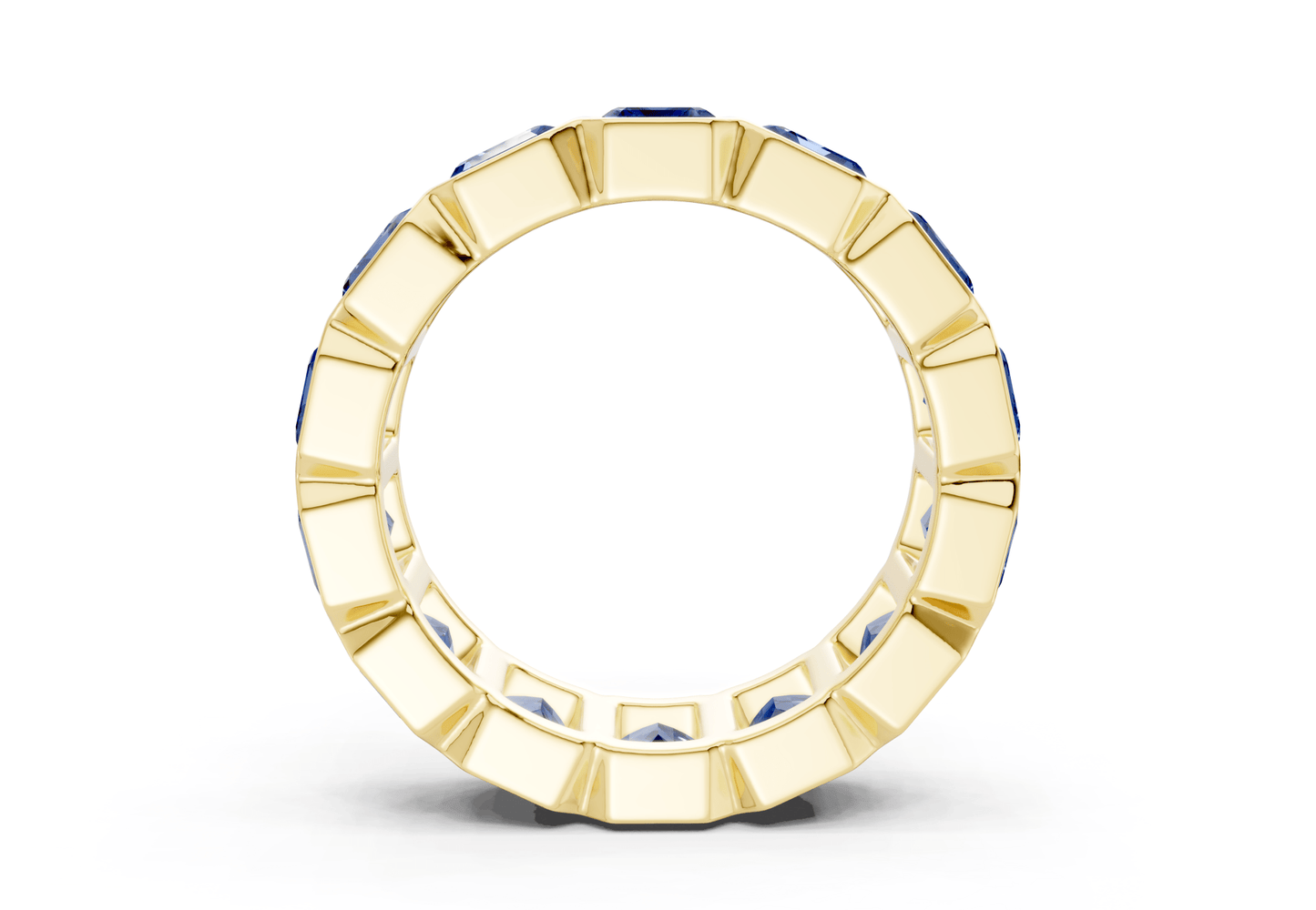 Elysees Emerald Cut Sapphire Gemstone Eternity Band 6½ Carat Total Wt. - Ring Premier
