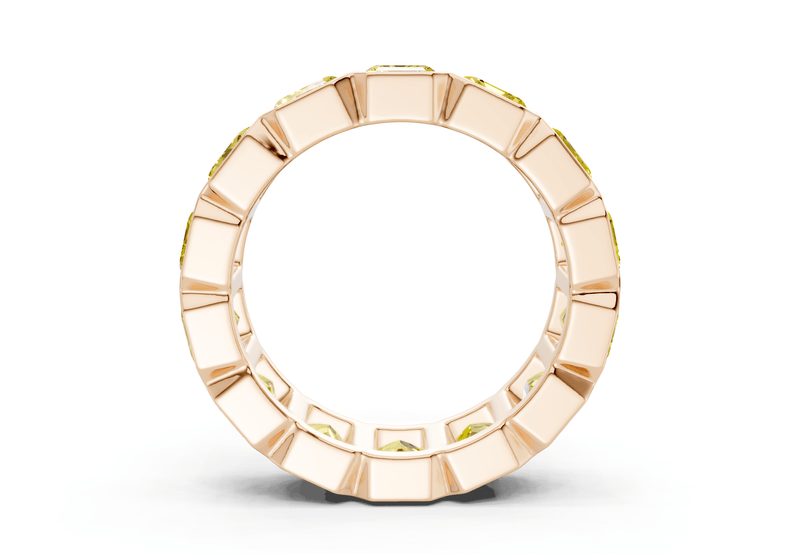 Elysees Emerald Cut Yellow Diamond Eternity Band 6½ Carat Total Wt. - Ring Premier