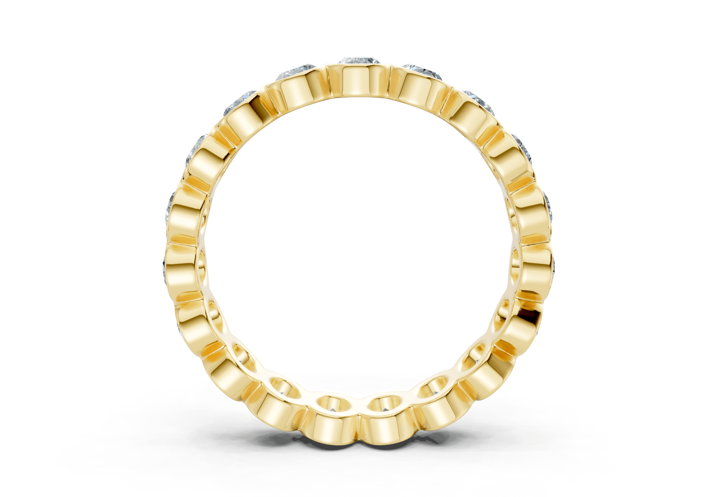 Elysees Oval Cut Blue Diamond Eternity Band 4½ Carat Total Wt. - Ring Premier