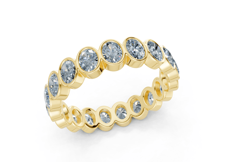 Elysees Oval Cut Blue Diamond Eternity Band 5 Carat Total Wt. - Ring Premier