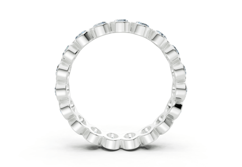 Elysees Oval Cut Blue Diamond Eternity Band 5 Carat Total Wt. - Ring Premier