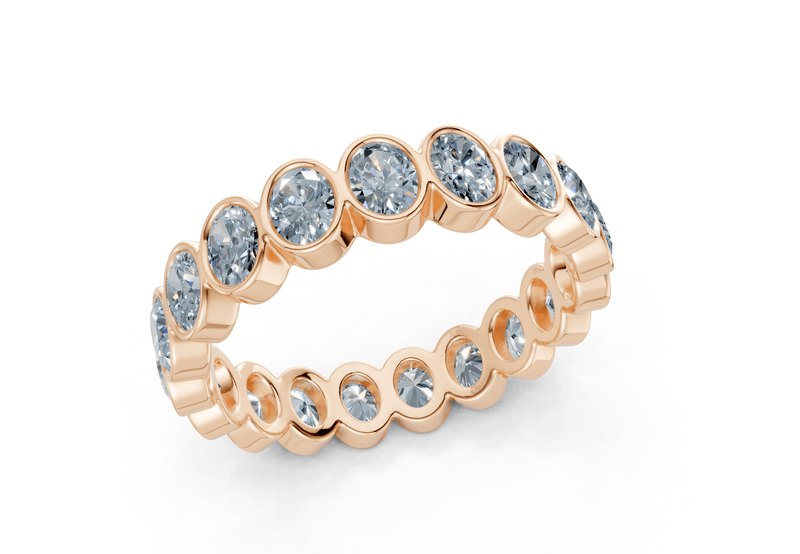Elysees Oval Cut Blue Diamond Eternity Band 5 Carat Total Wt. - Ring Premier
