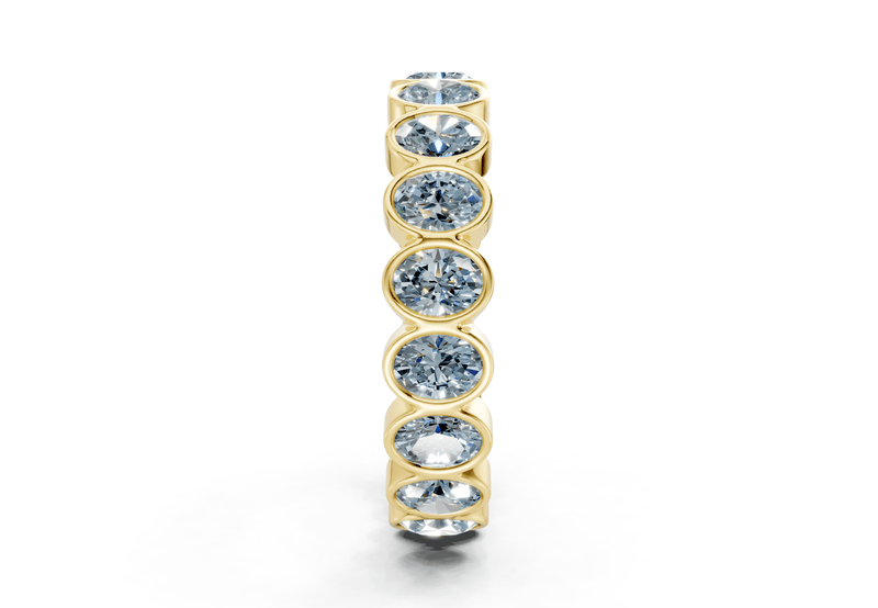 Elysees Oval Cut Blue Diamond Eternity Band 5 Carat Total Wt. - Ring Premier