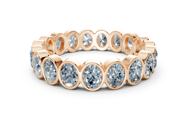 Elysees Oval Cut Blue Diamond Eternity Band 5 Carat Total Wt. - Ring Premier
