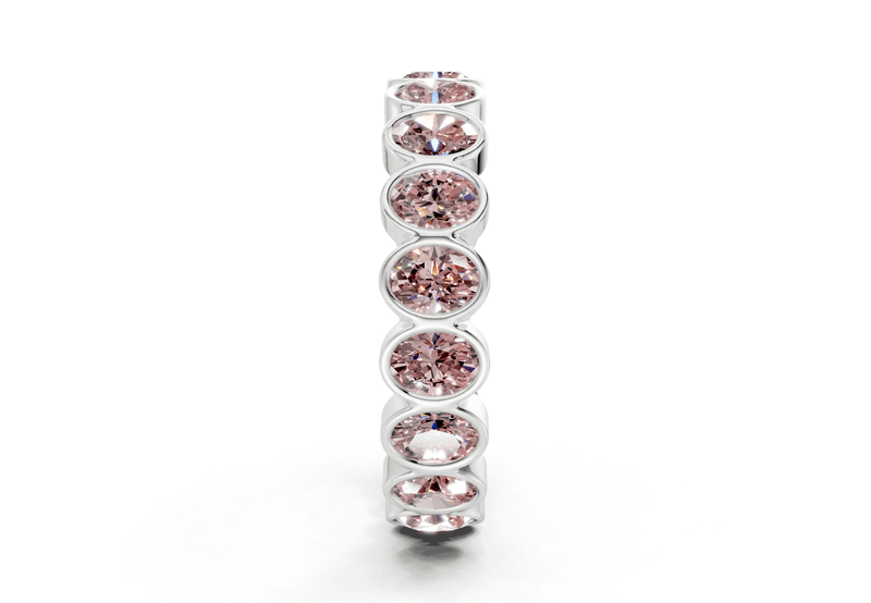 Elysees Oval Cut Pink Diamond Eternity Band 4½ Carat Total Wt. - Ring Premier
