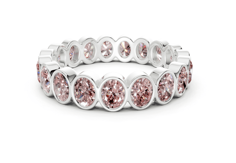 Elysees Oval Cut Pink Diamond Eternity Band 4½ Carat Total Wt. - Ring Premier