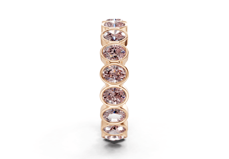 Elysees Oval Cut Pink Diamond Eternity Band 4½ Carat Total Wt. - Ring Premier