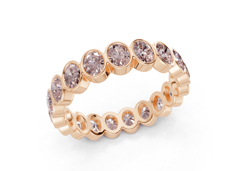 Elysees Oval Cut Pink Diamond Eternity Band 5 Carat Total Wt. - Ring Premier
